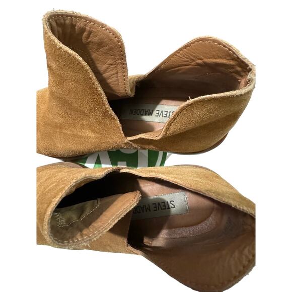 Steve Madden Size 7 Ankle Boots Brown Suede Heeled - Picture 4 of 7